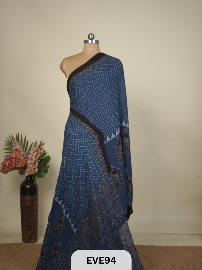 CHINON CHIFFON AJRAKH HANDBLOCK