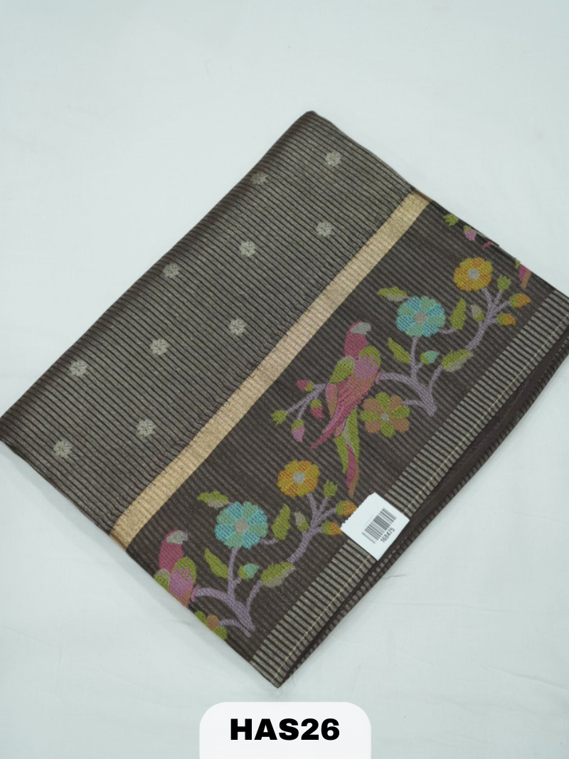 BANARAS TISSUE FIGURE BORDER SAREE