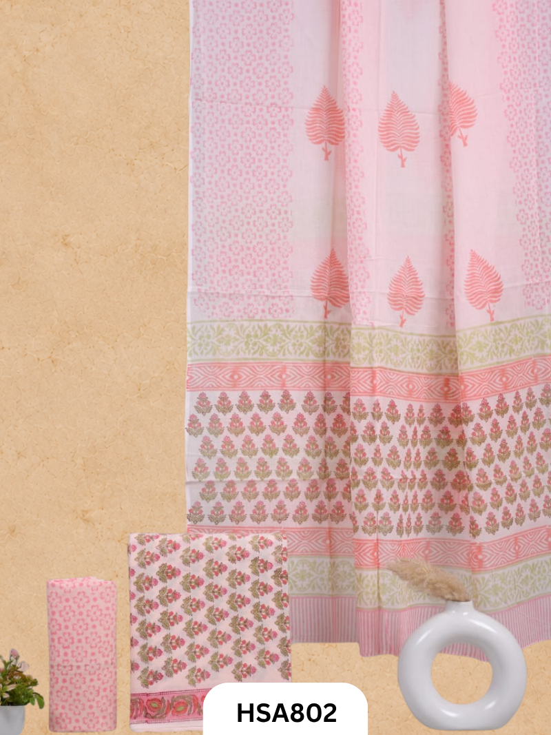 Exclusive Sanganer Handblock Print Salwar Suit 3pcs