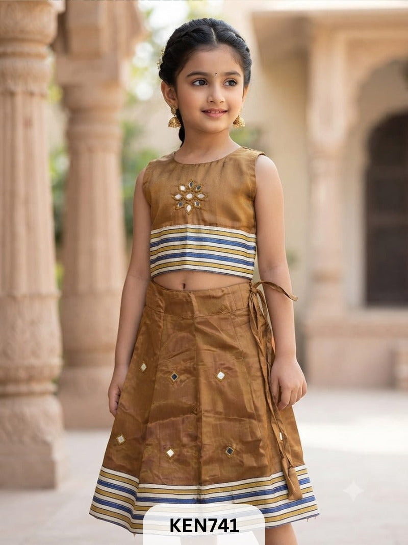 MASHRU MIRRORWORK KIDS CHANIYA CHOLI