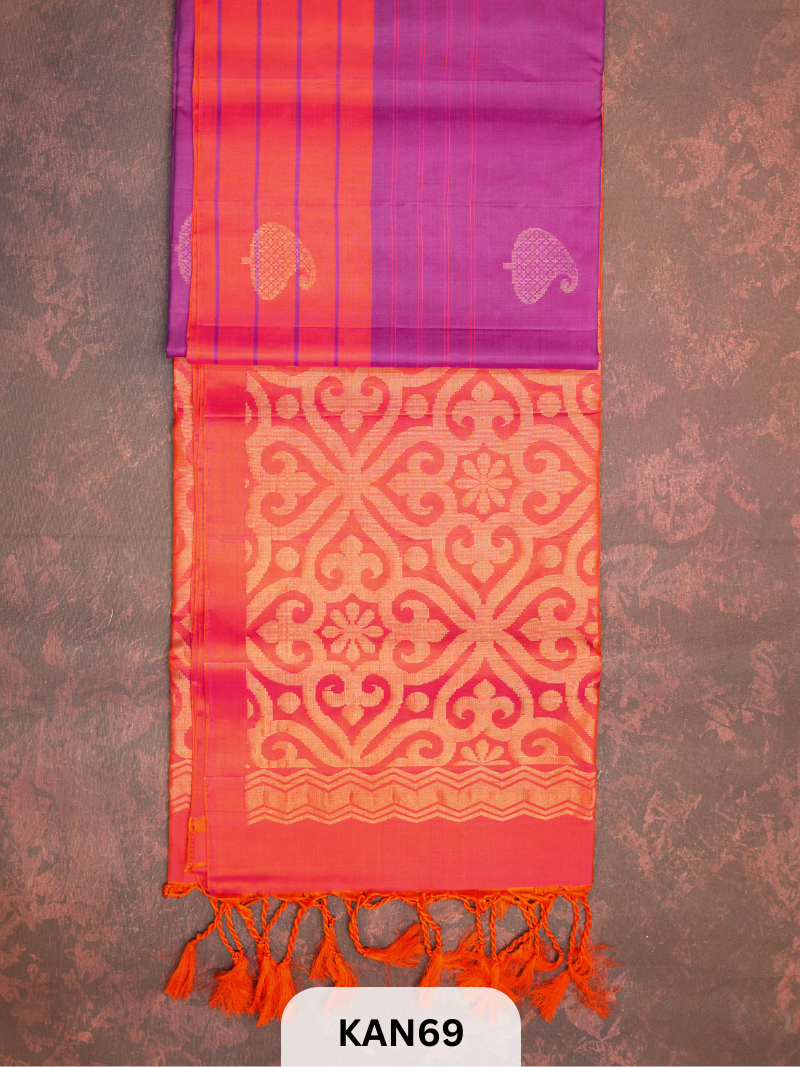 KANCHIPURAM HANDLOOM PURE SOFT SILK