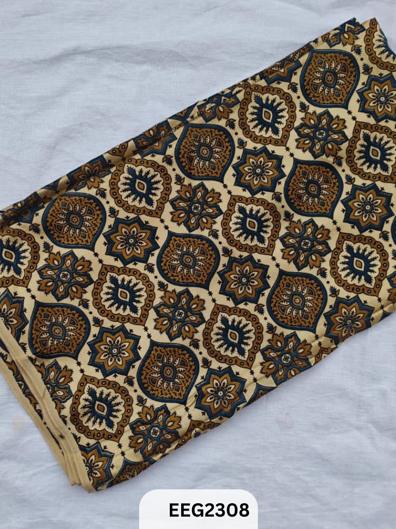 MASHRU AJRAKH FABRIC PRINT-1 MTR