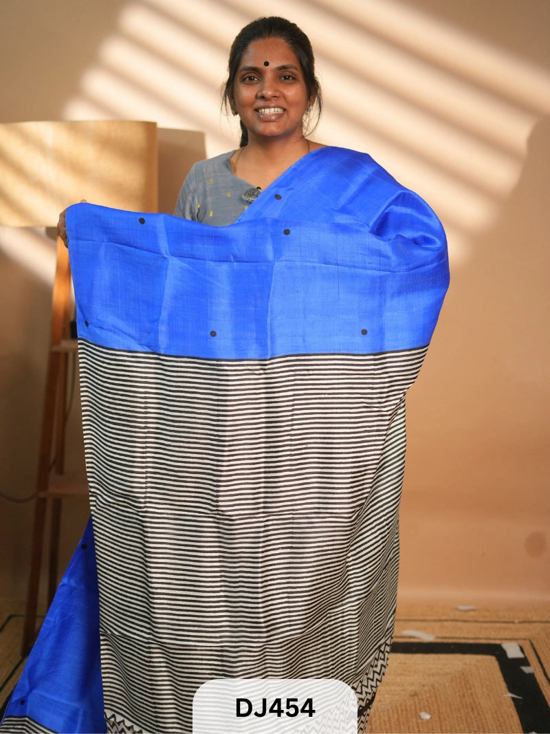 MURSHIDABAD SILK SAREE HAND PAINTED