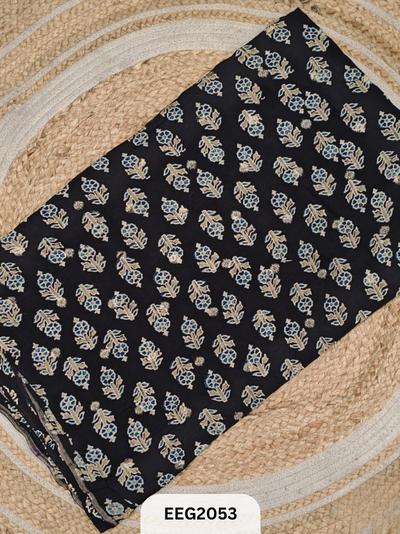 DOLA SILK AJRAKH FABRIC-1MTR