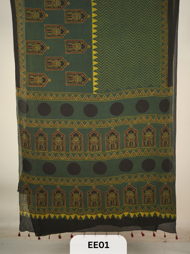 CHINON CHIFFON AJRAKH HANDBLOCK