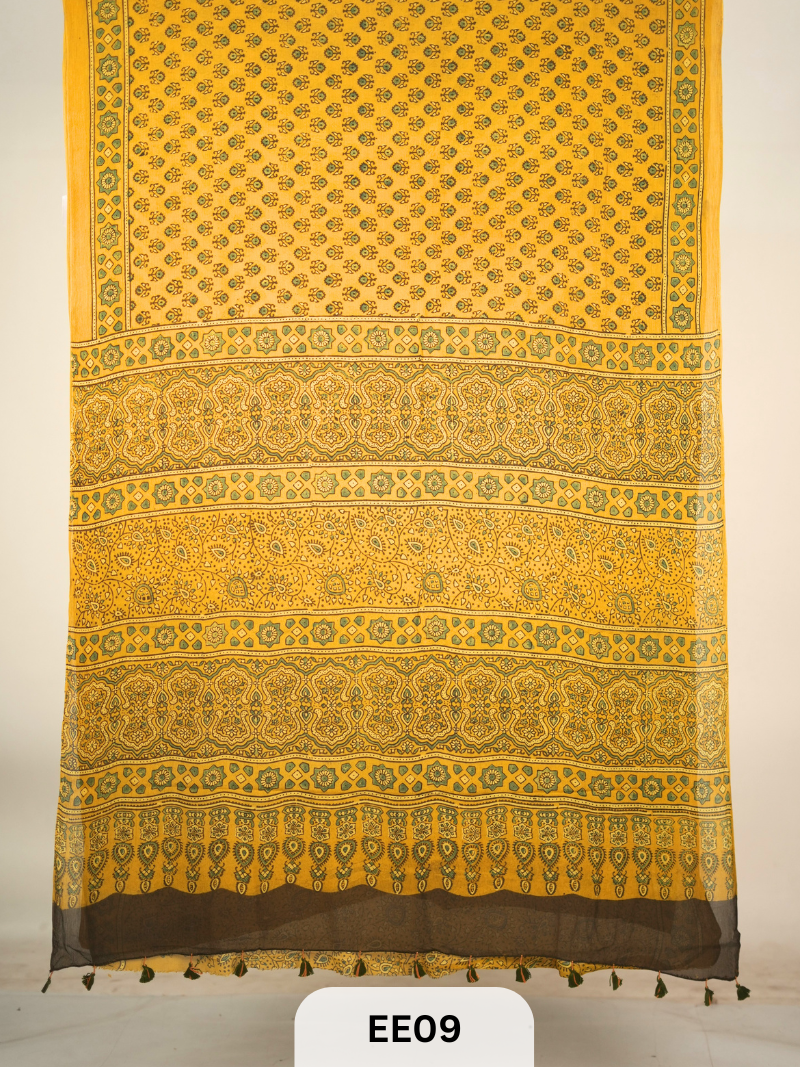 CHINON CHIFFON AJRAKH HANDBLOCK