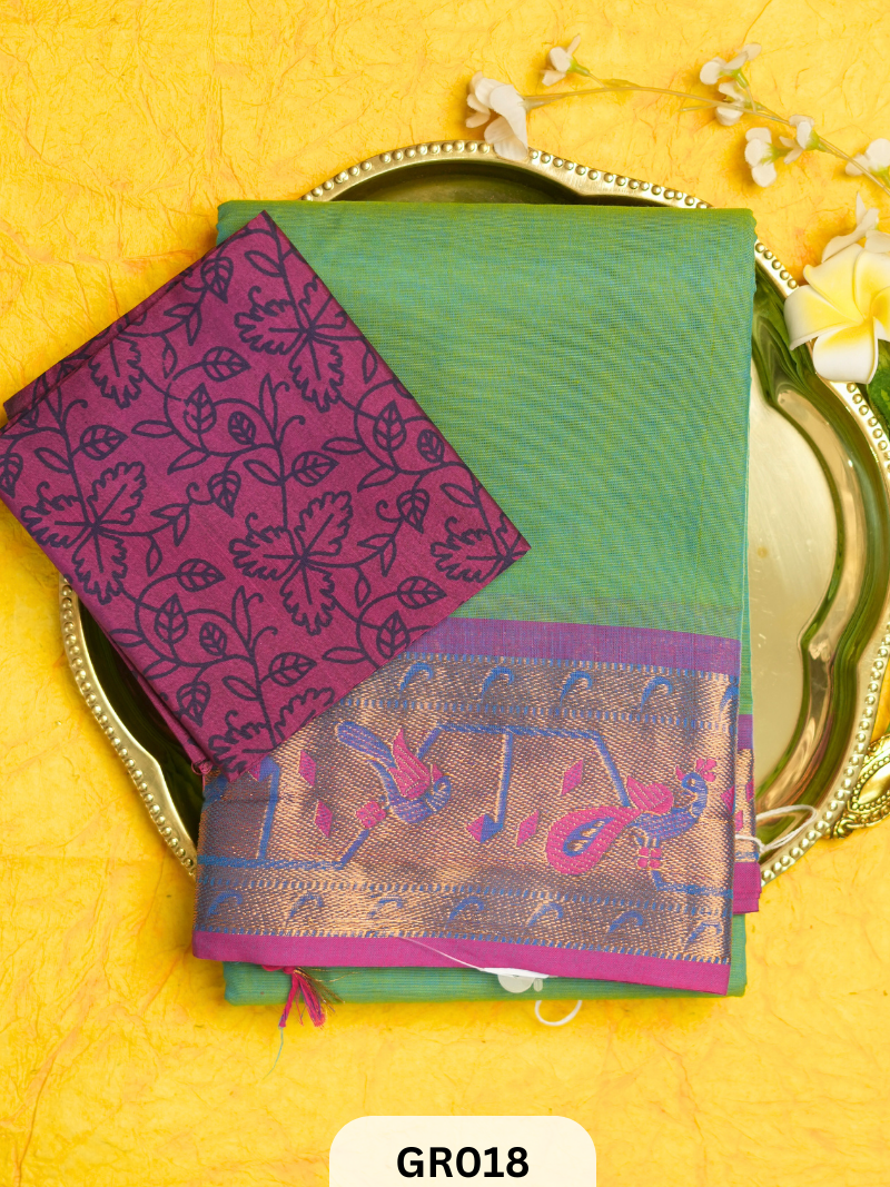 Chettinad cotton with Golden border Saree Story with Shanmuga Priya