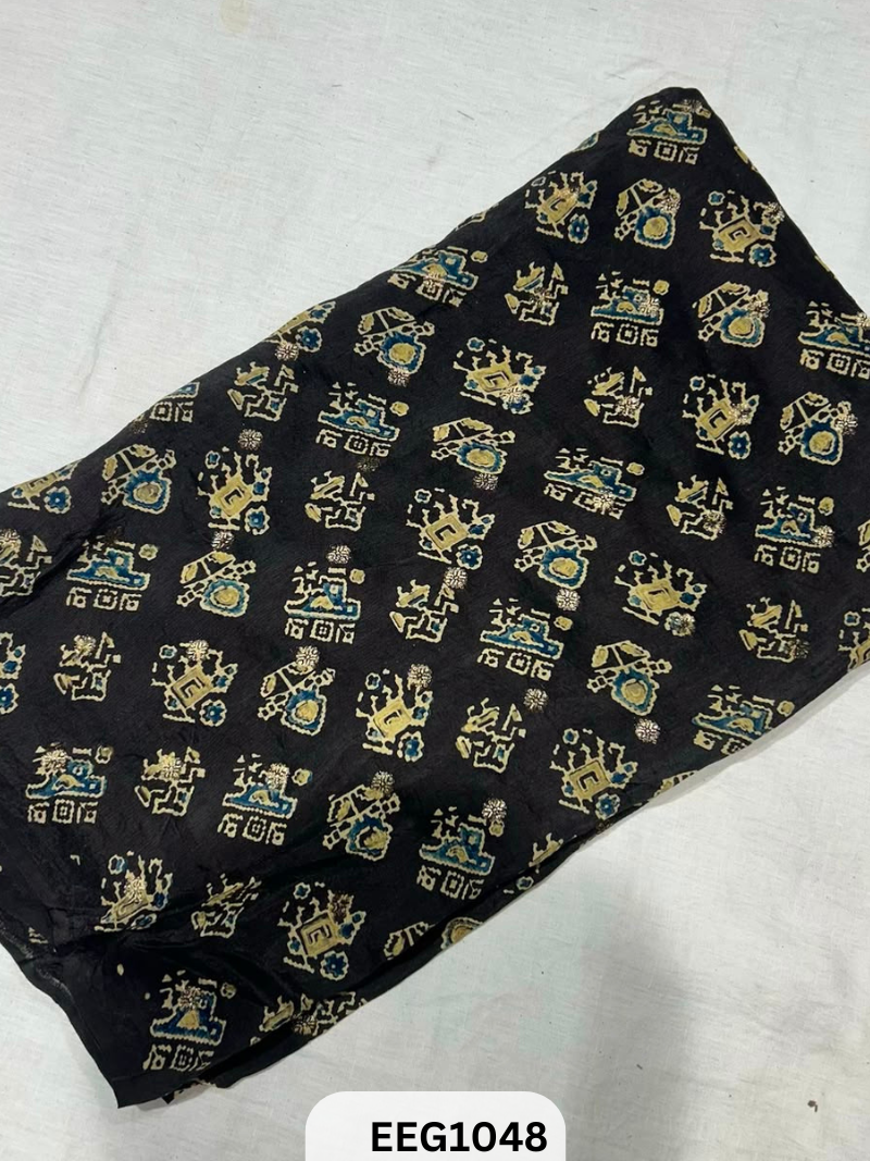 DOLA SILK AJRAKH FABRIC-1MTR