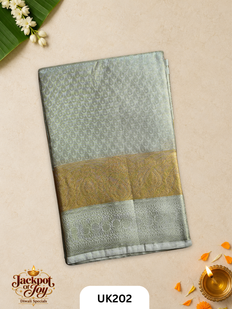 Tissue Banarasi Sonam Silver & Gold Jari