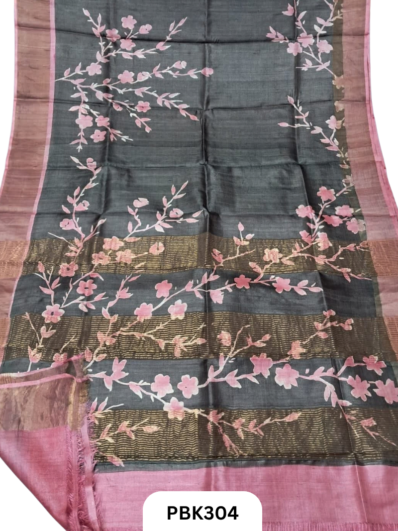 Pure Handloom Tussar Silk Saree