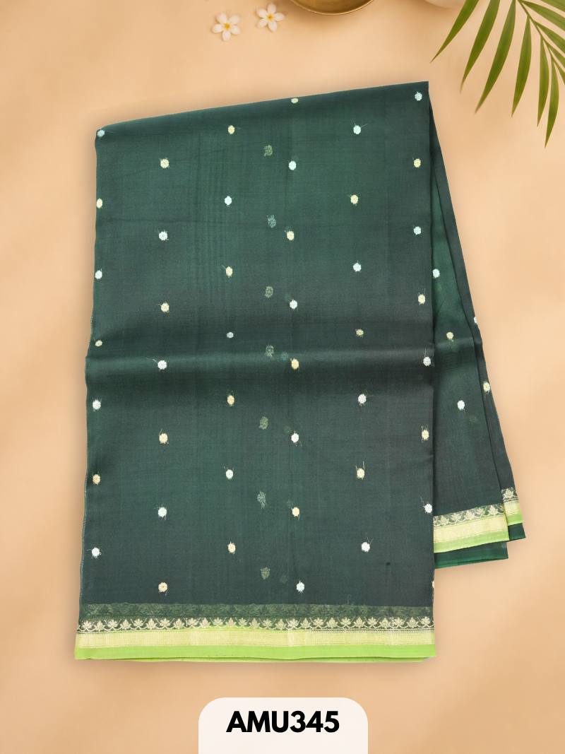 PURE KORA ORGANZA HANDLOOM SAREE