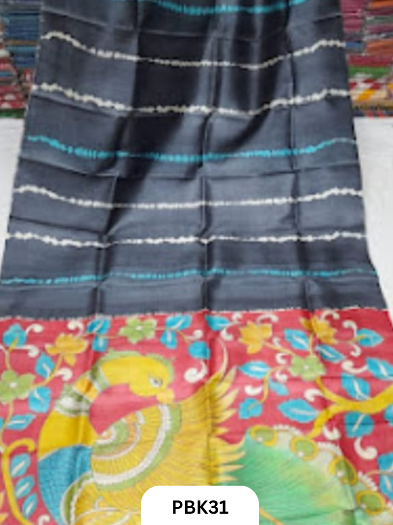 Pure With Out zari Tussar Saree