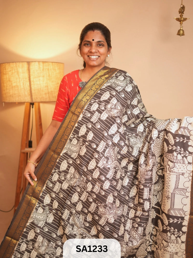 Kalamkari Chennuri Silk saree