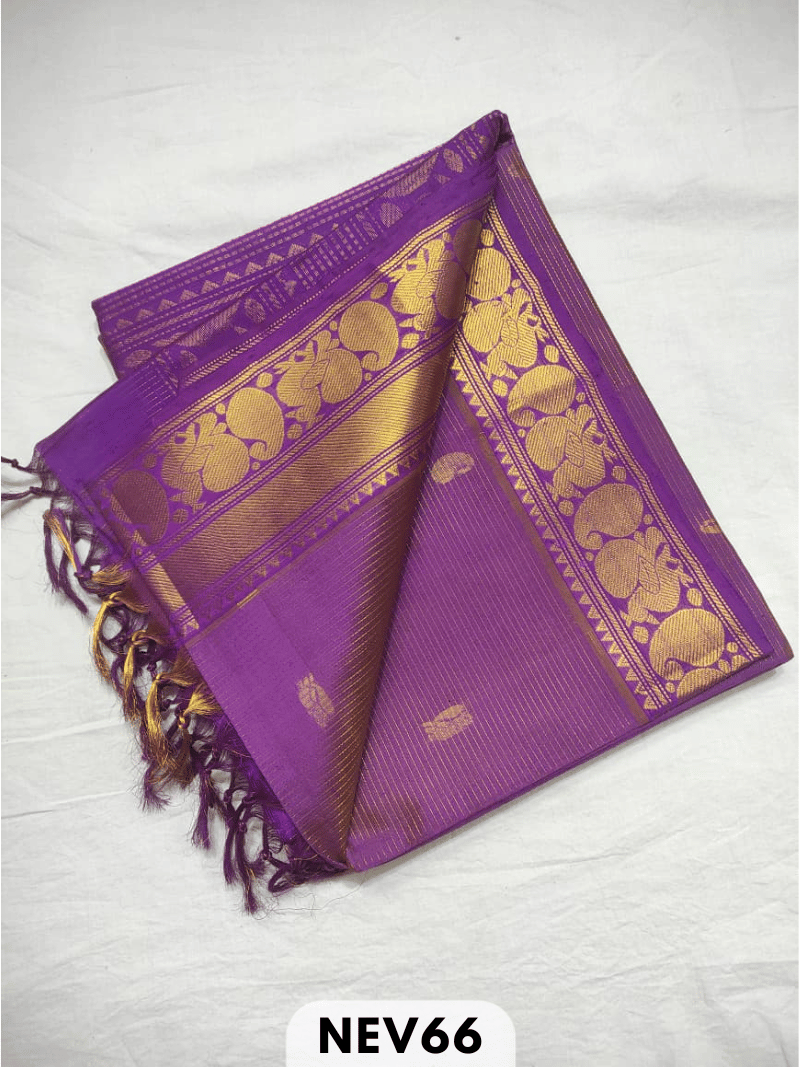 KALAKSHATHRA ZARI CHECKS SILK COTTON HANDLOOM SAREE WITH CONTRAST BLOUSE