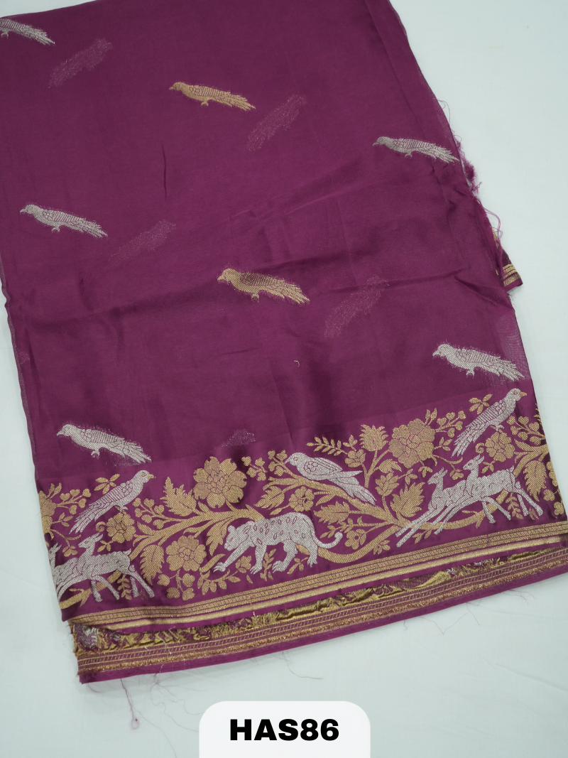 BANARAS MASHRU SATIN BORDER SAREE