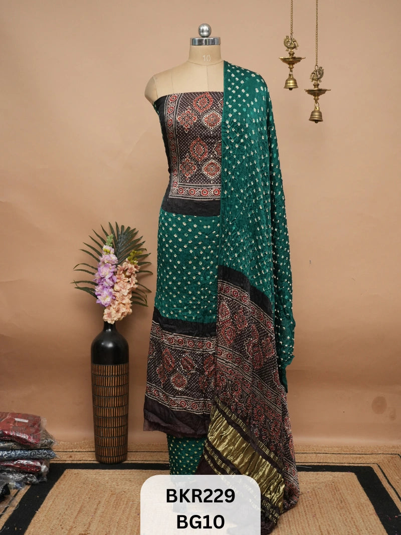 BANDHANI AJRAKH WITH LAGDI PATTA | SALWAR SUIT
