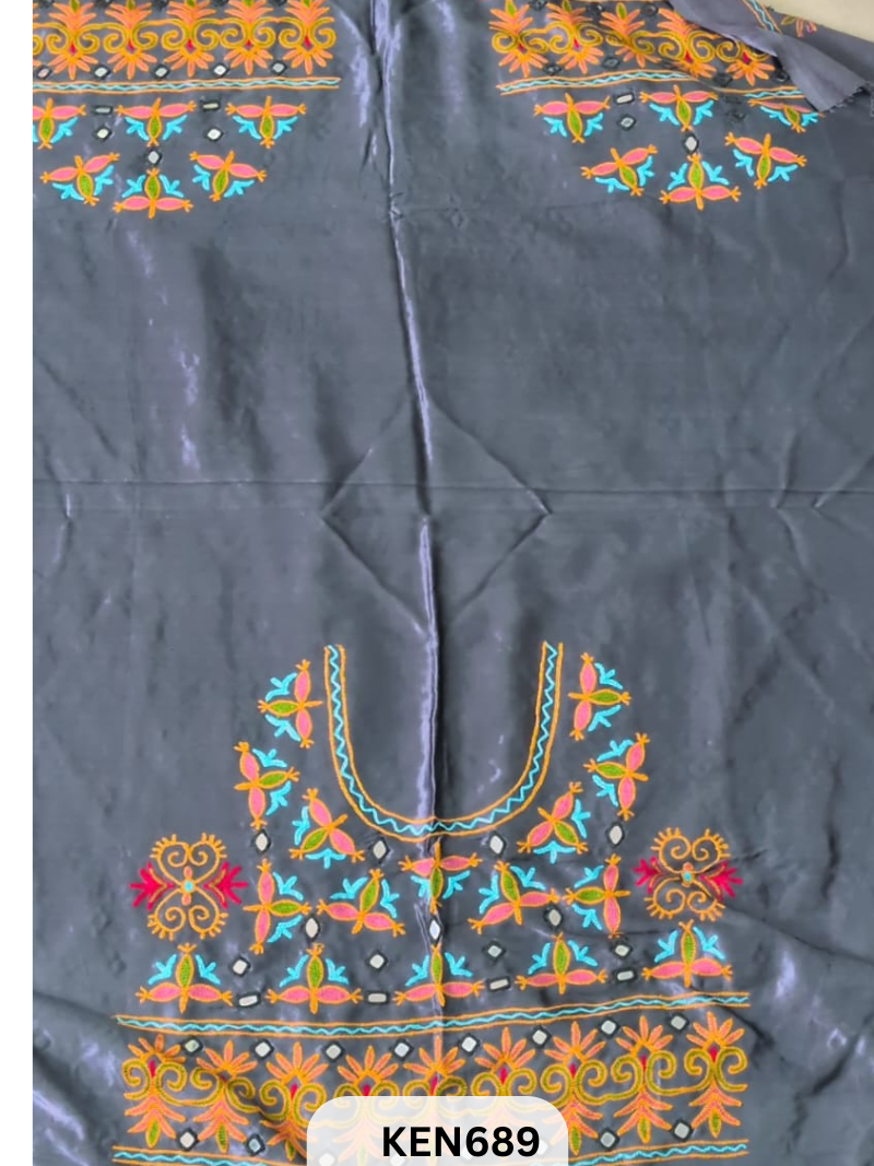 MASHRUSILK HAND AARIWORK UNSTITCHED BLOUSEPIECE