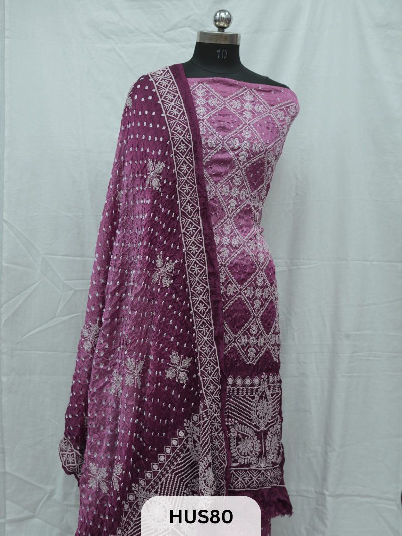 LUCKNOWI CHIKANKARI -3 PCS SALWAR SUIT - MODAL
