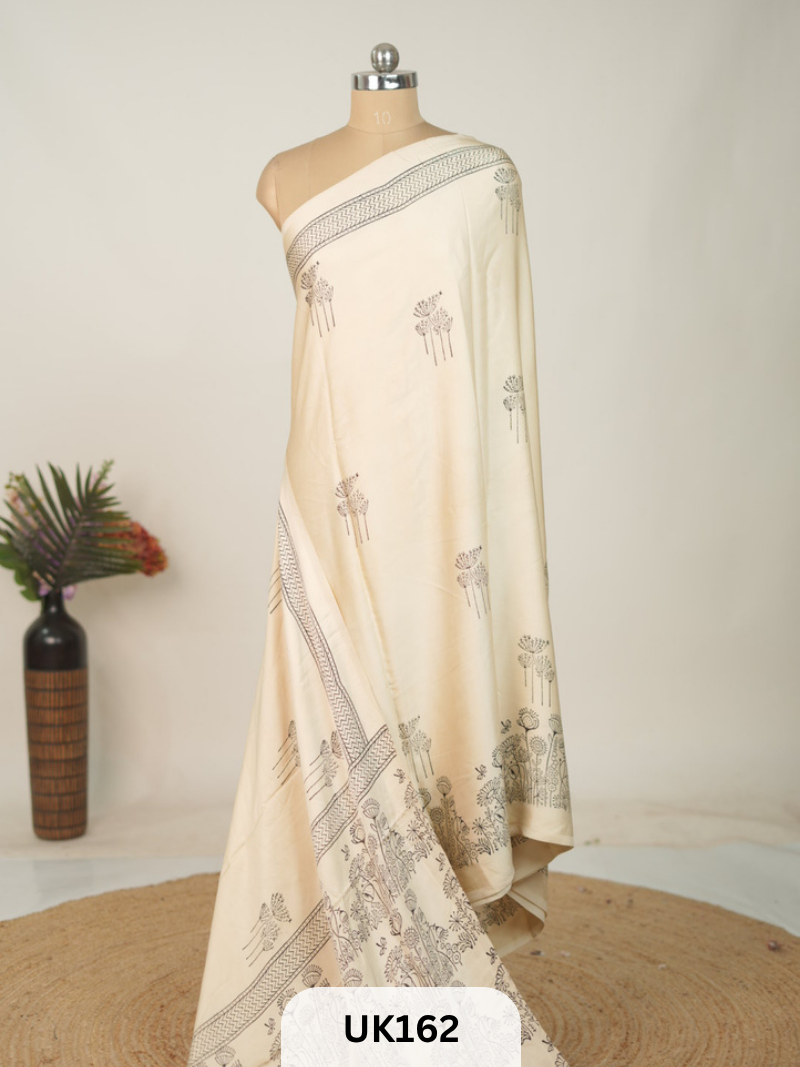 Modal silk with Ajrakh saree