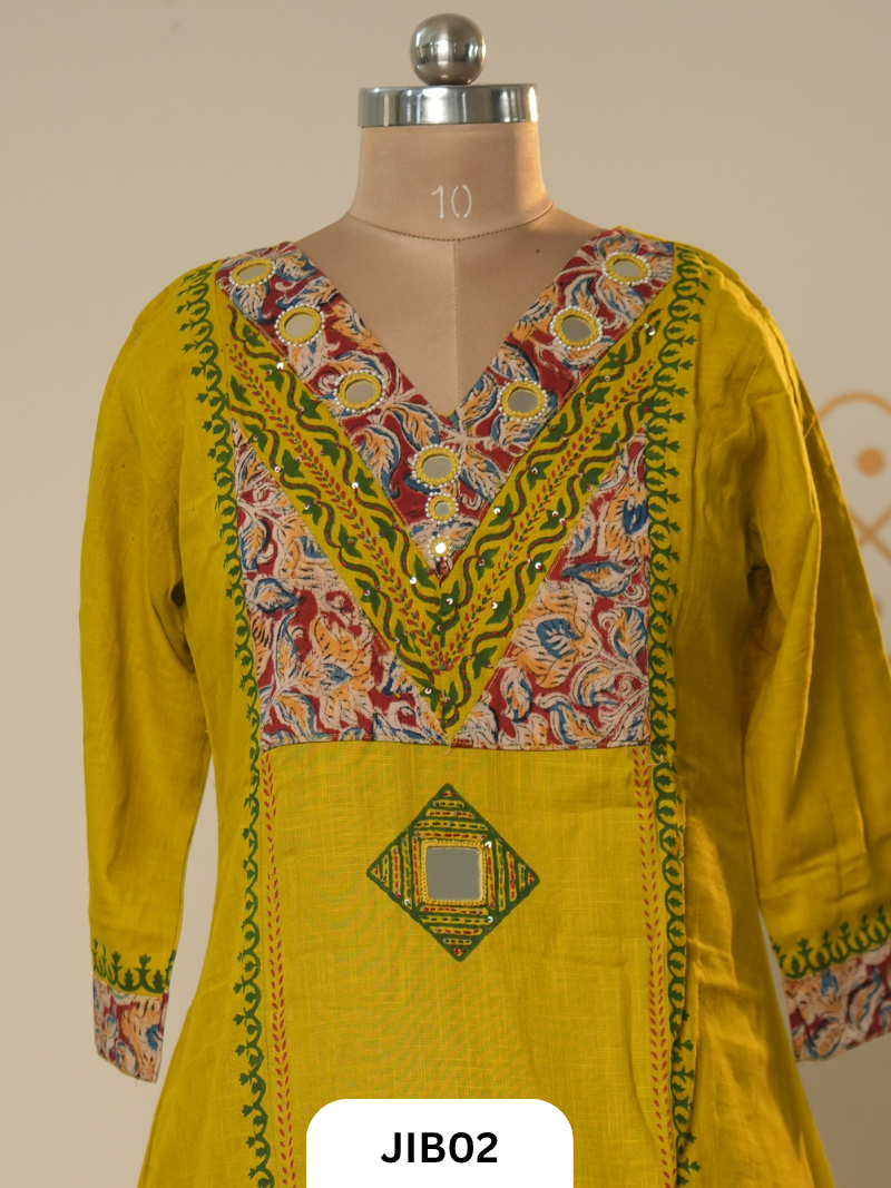 Premium 2Pcs Kurti Set With Mirror Work