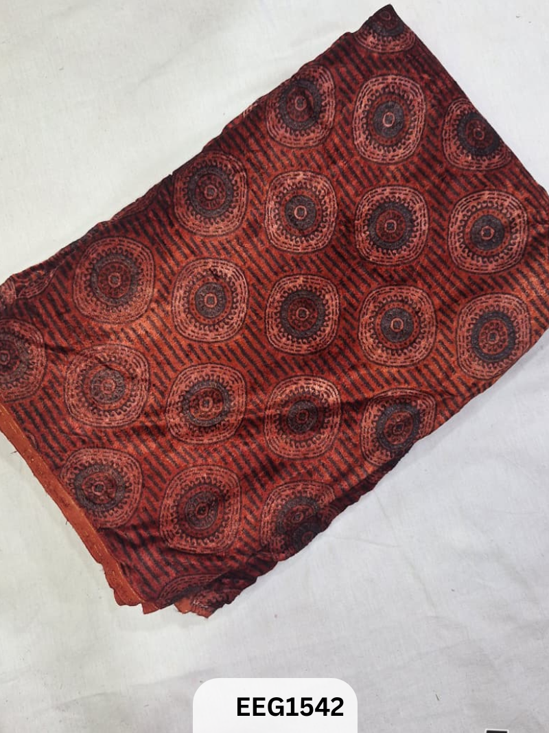 VELVET AJRAKH PRINT FABRIC-1MTR
