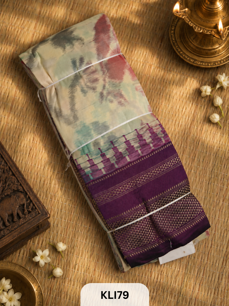 ILKAL POCHAMPALLY TOPI BORDER SAREE