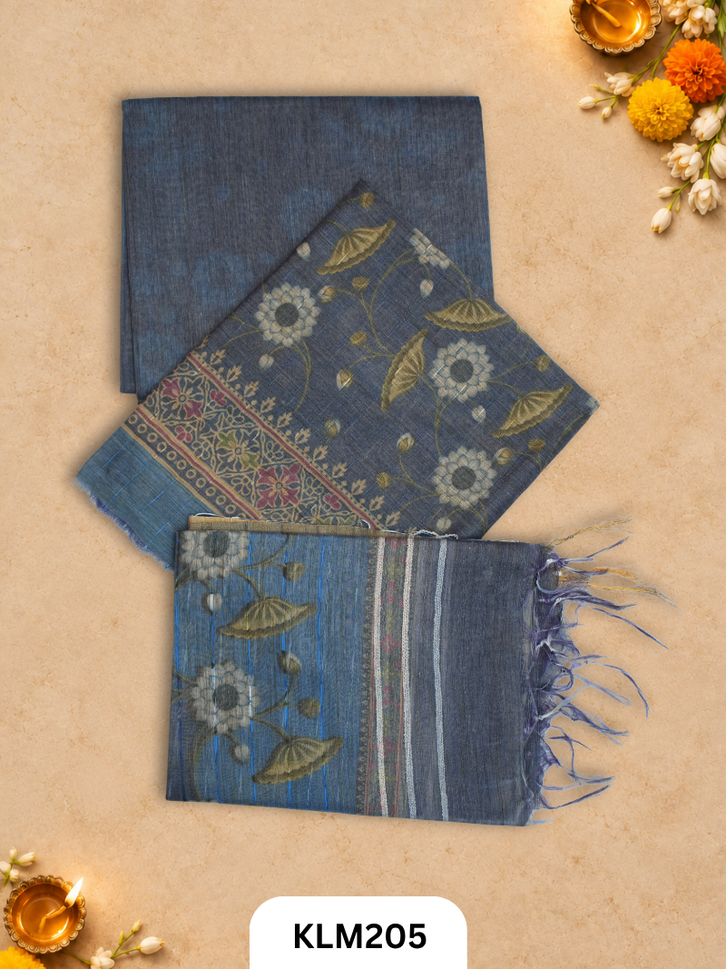 Semi Tussar Salwar Unstitched 3Pc Set