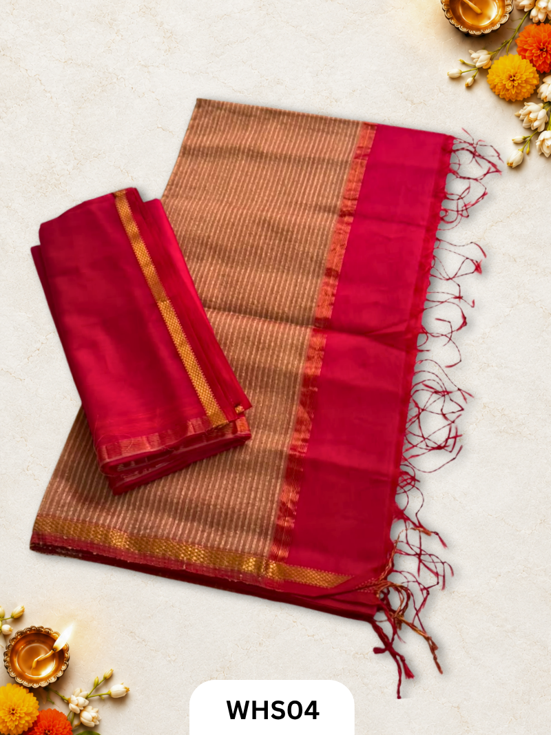 Maheshwari Kosa Pallu Salwar Suit - 2PCS