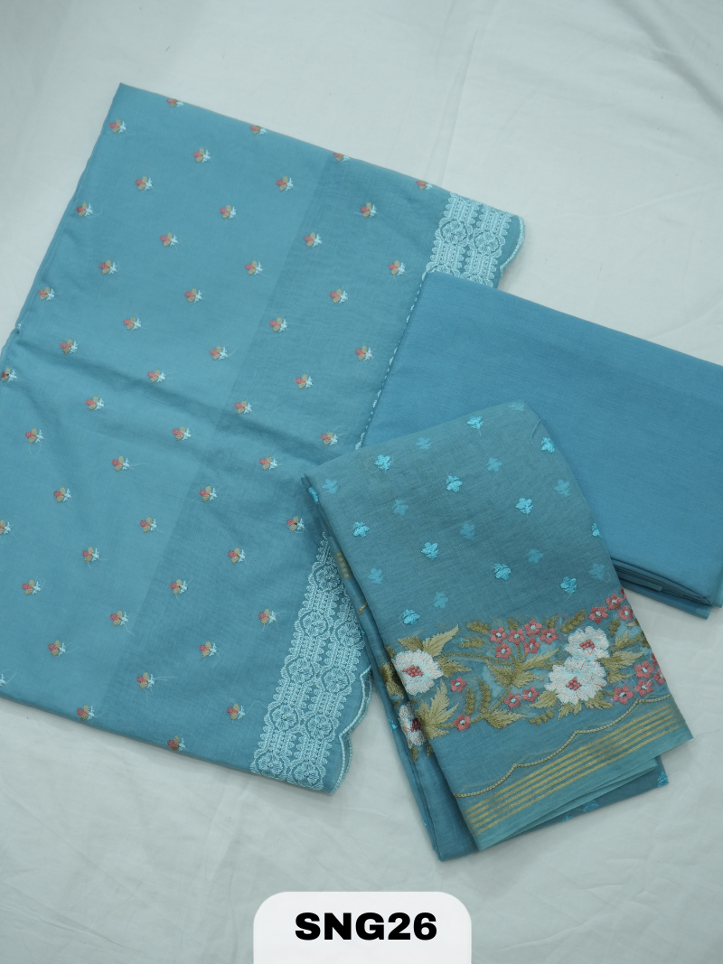 Banarasi mulchanderi 3 Pcs Salwar Suit