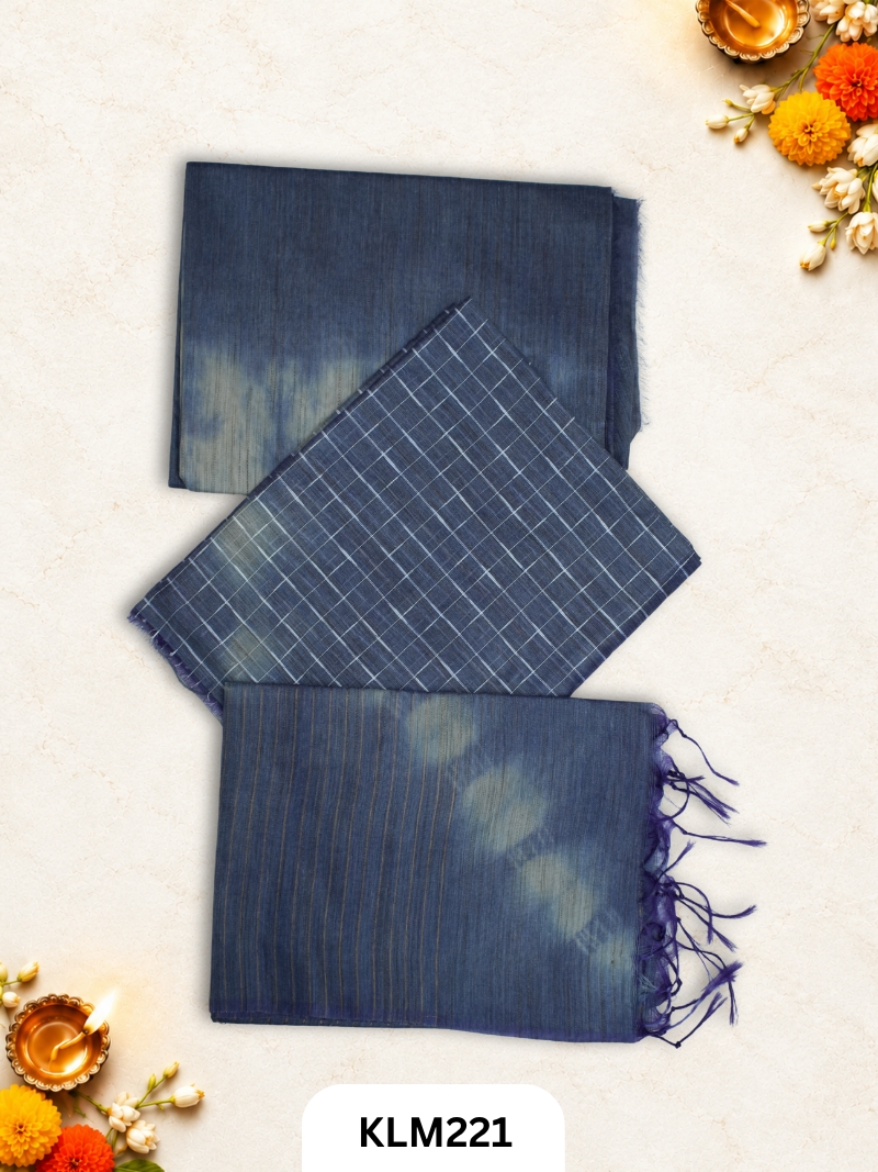 Semi Tussar Salwar Unstitched 3Pc Set