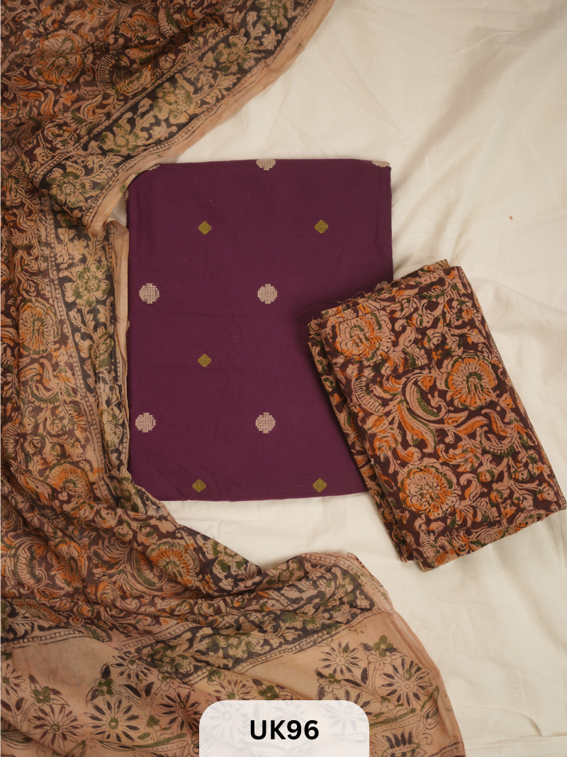 SOUTH COTTON WITH KALAMKARI COMBO
