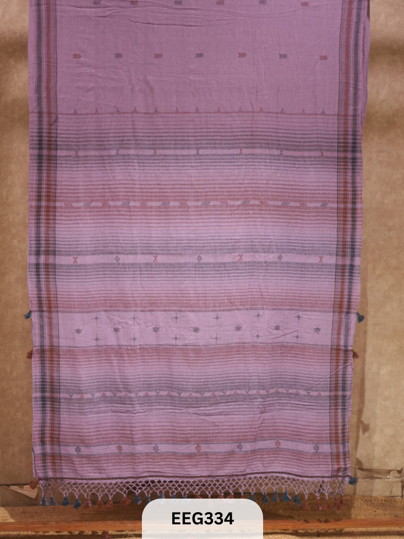 HANDWOVEN KALA COTTON WITH EXTRA WEFT SAREE