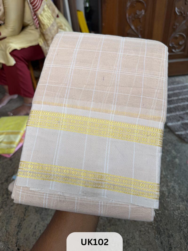 PUNE COTTON SAREE WITH CONTRAST BORDER