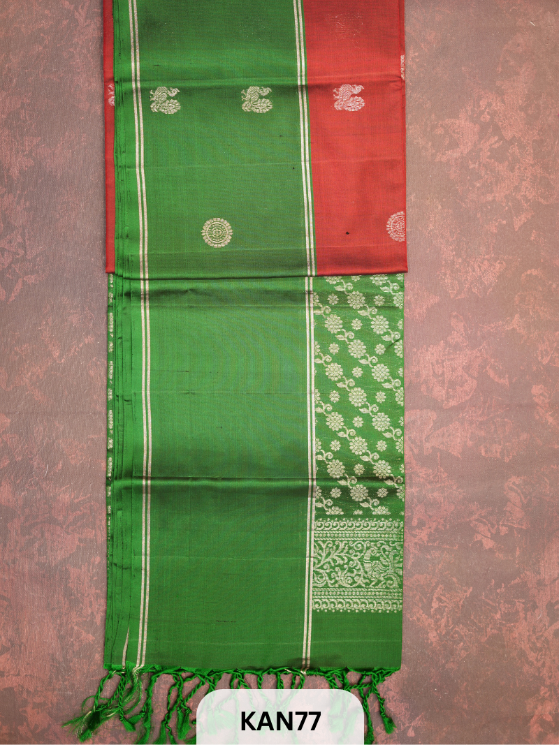 KANCHIPURAM HANDLOOM PURE SOFT SILK