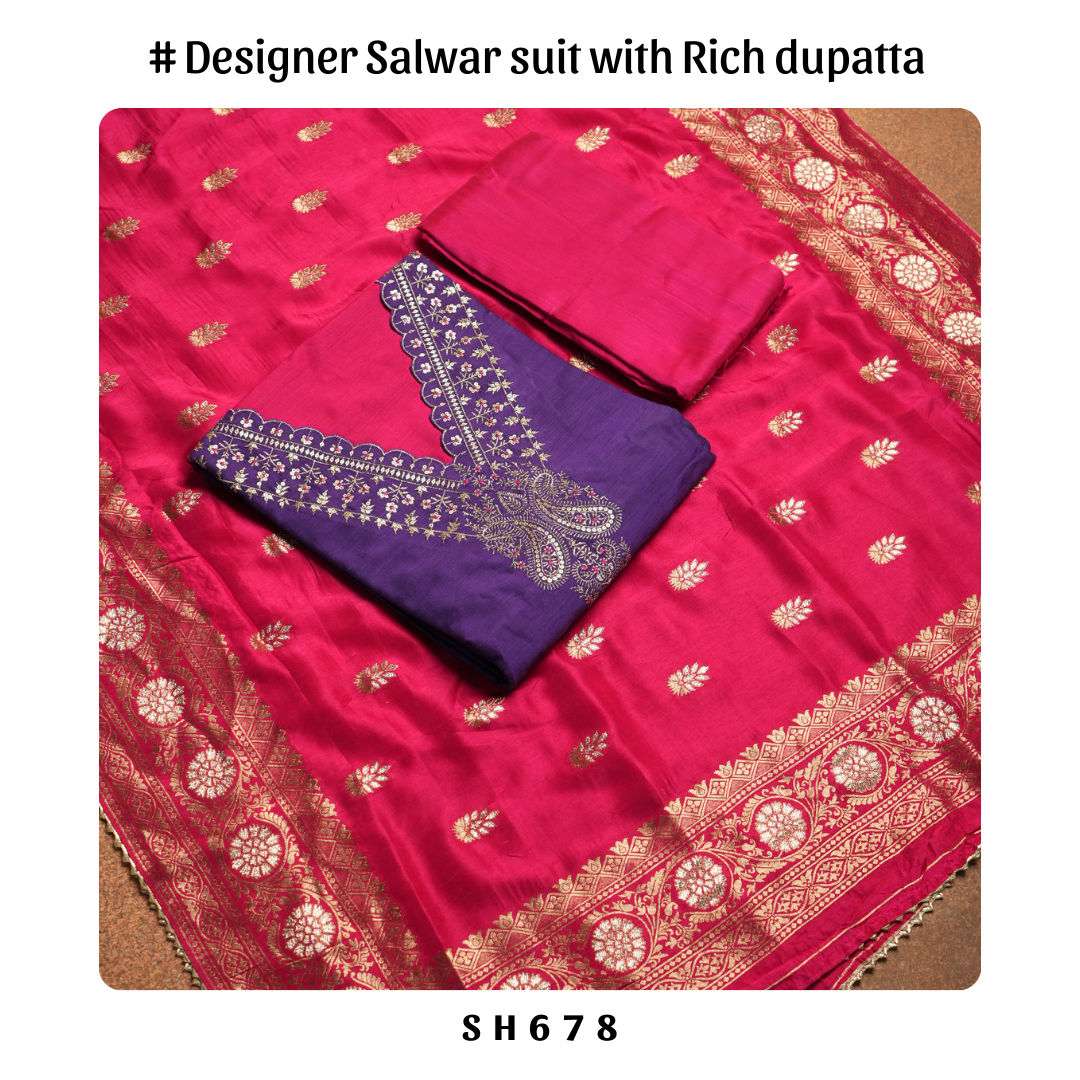 Designer salwar suit with rich dupatta