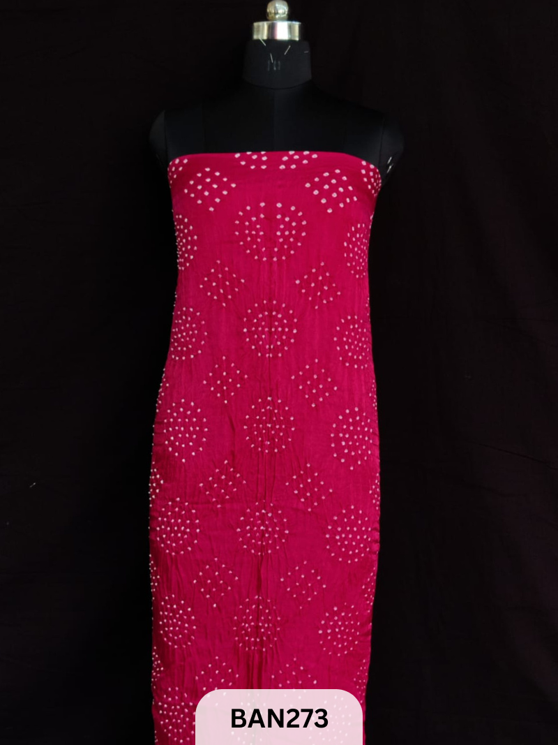 MODAL SILK UNSTITCH DESIGNER BANDHEJ KAFTAAN