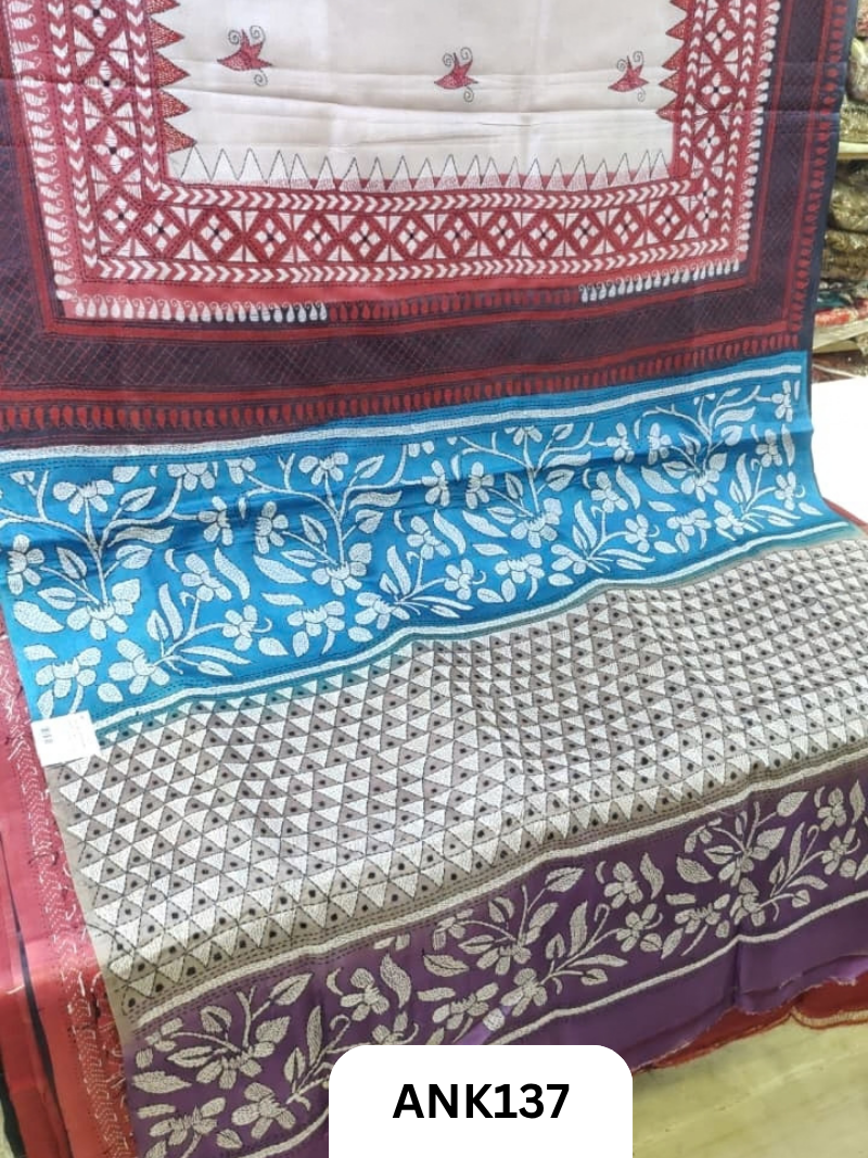 Pure Handloom baluchari Silk Saree