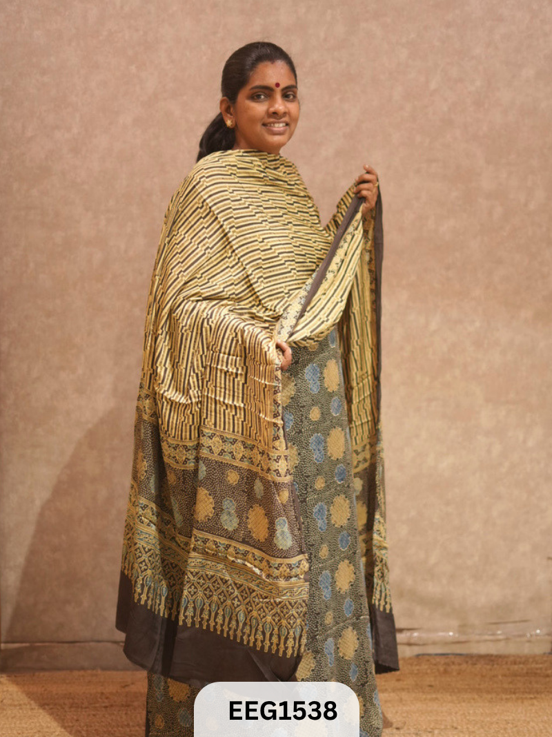 AJRAKH MODAL 2 PCS-UNSTITCHED