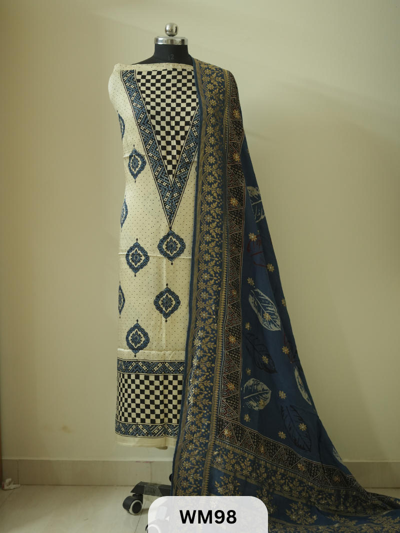 MODAL SILK TOP WITH DOLA DUPPATTA - 2PCS