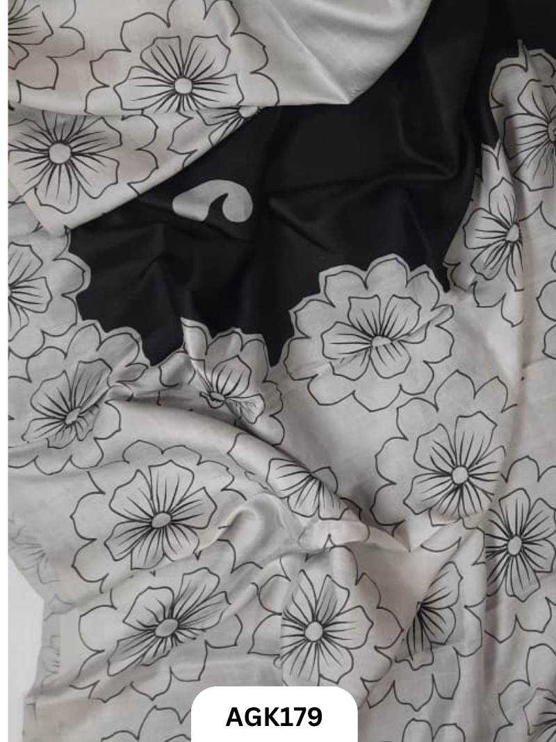 Murshidabad Silk 4Ply Hand Printing Work