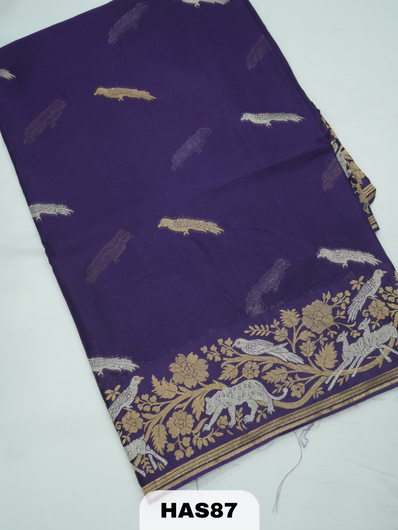 BANARAS MASHRU SATIN BORDER SAREE