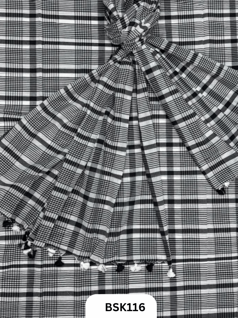 Mul Cotton Checks Top Duppata -2.5Mtr