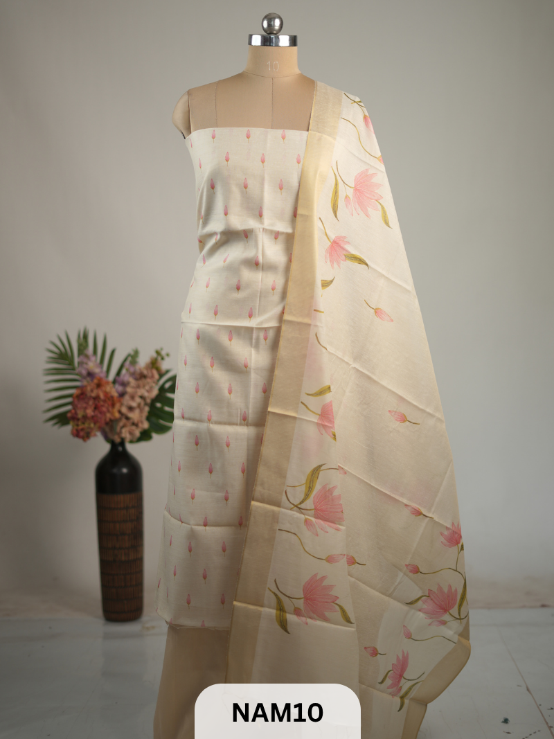 TISSUE CHANDERI PICHWAI INSPIRED SALWAR 3PCS
