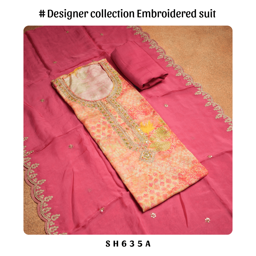 Designer collection salwar suit with embroidary work