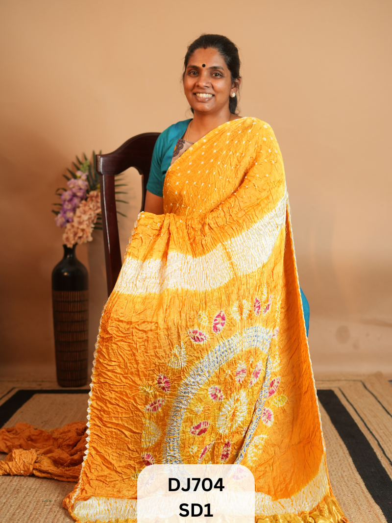 BANDHANI & AJRAKH MODAL SAREES | LAGDI PATTA | SHIBORI