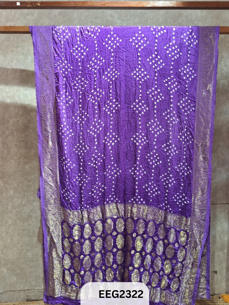 MODAL FUSIOIN SAREE WITH DOLA BORDER - EXCLUSIVE