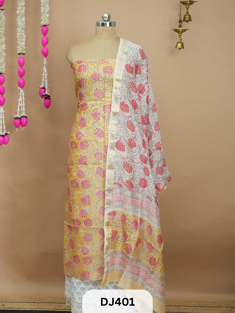 JAIPUR MAHESHWARI SILK HANDBLOCK PRINT