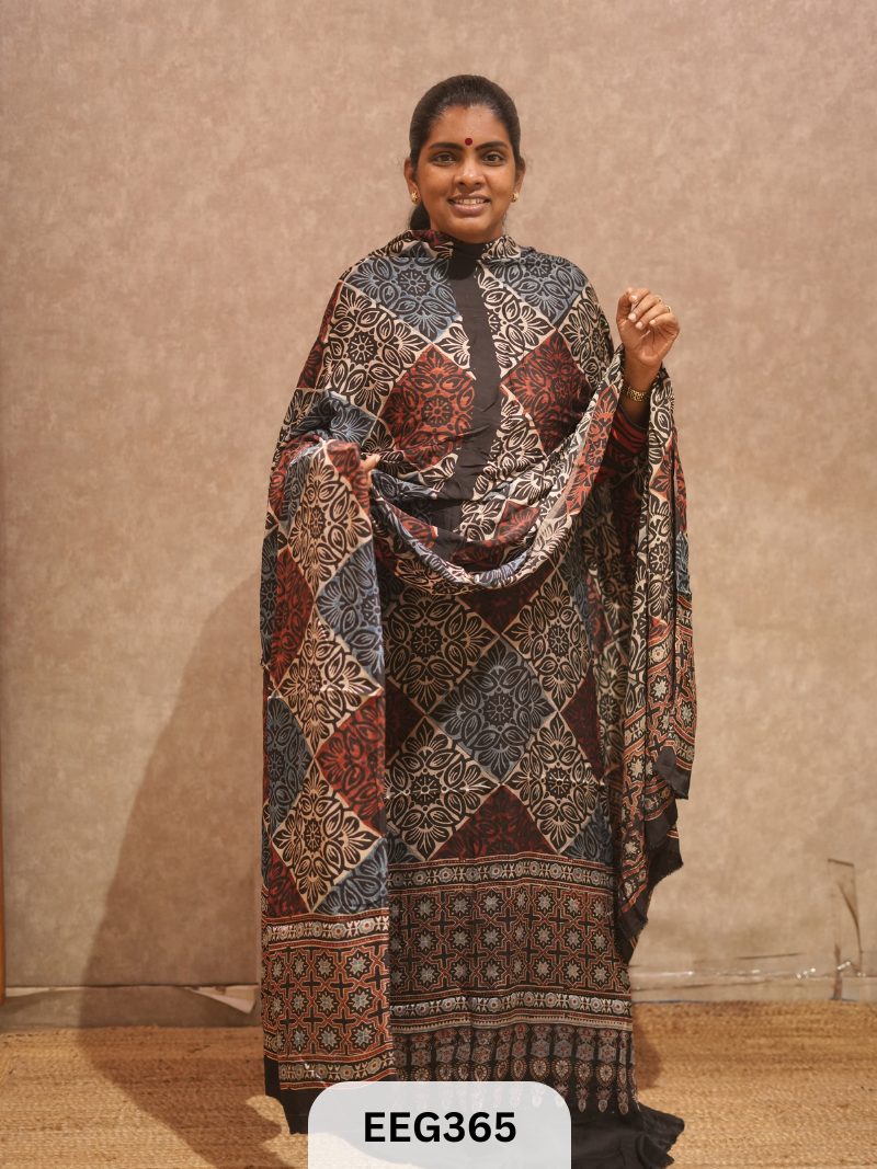 AJRAKH MODAL 2 PCS-UNSTITCHED