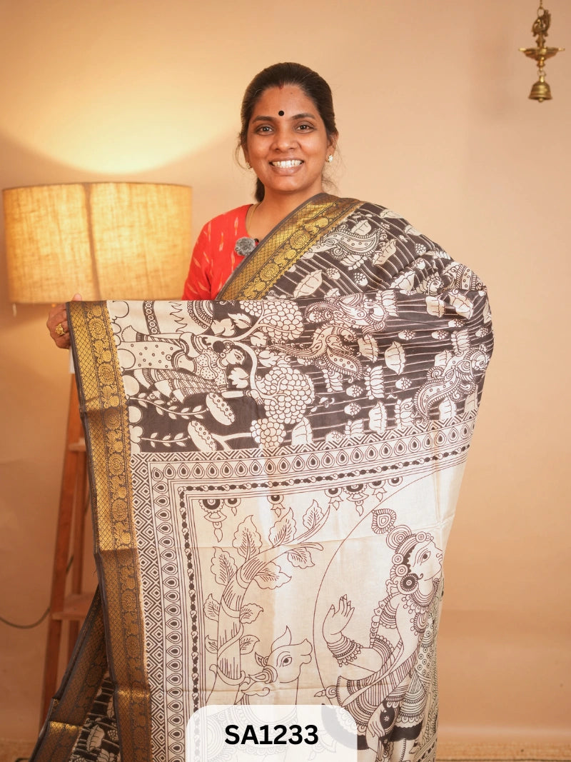 Kalamkari Chennuri Silk saree