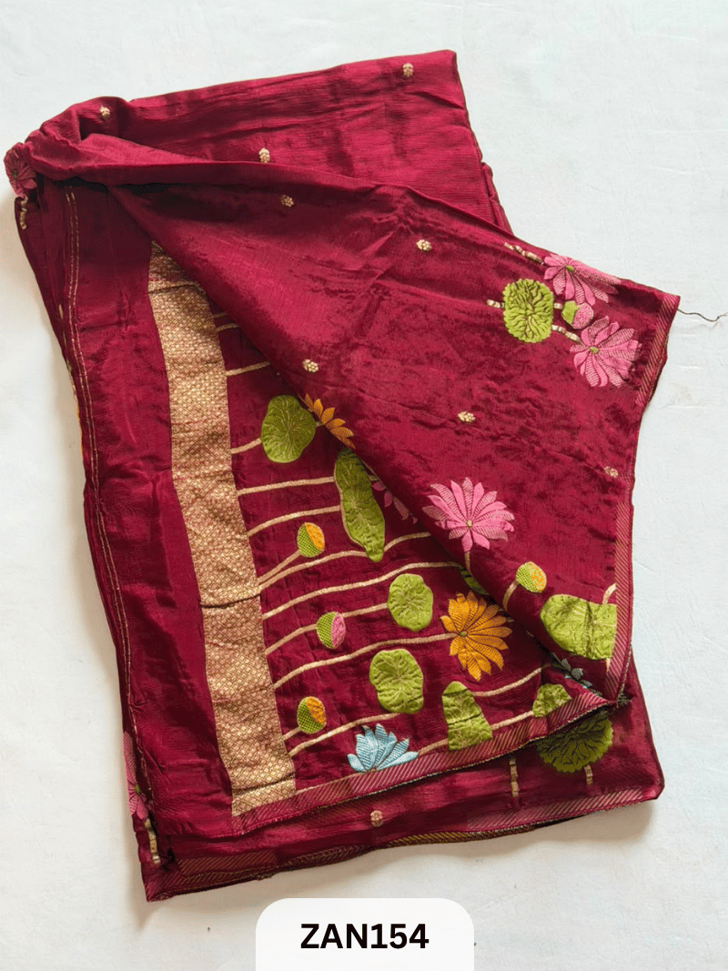 BANARASI CHINON KHADDI MEENA SAREE